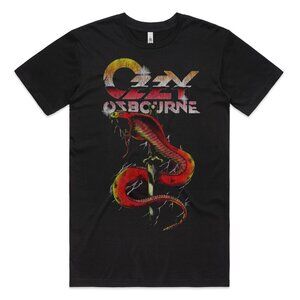 Ozzy Osbourne Vintage Snake Graphic Band T-Shirt Vintage Rock Tee 91